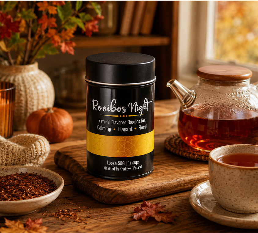 Rooibos Night Leo Tea w prezentowej puszce